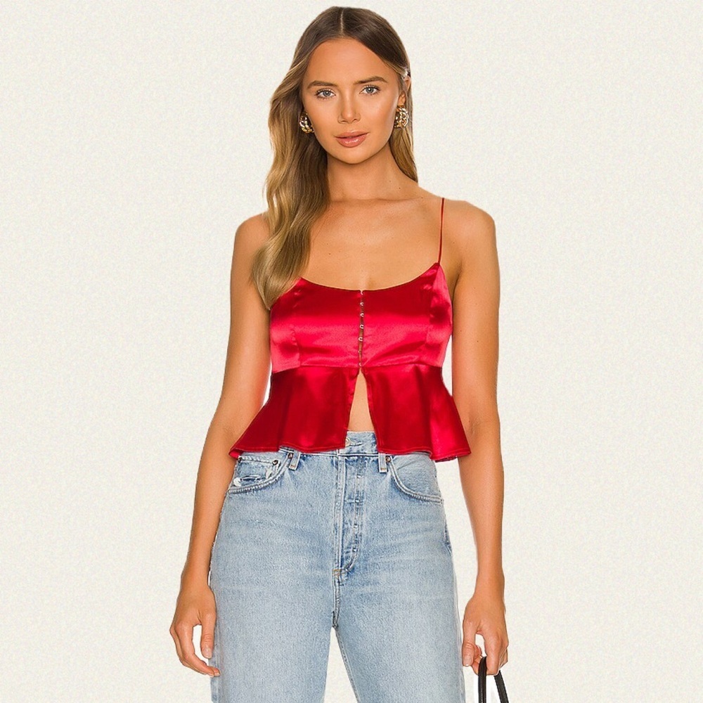 More To Come Evie Peplum Cami Top